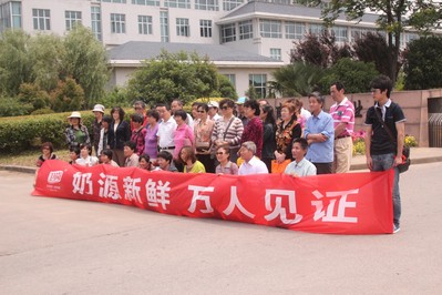 市民參觀衛(wèi)崗牧場(chǎng)，見證奶源新鮮