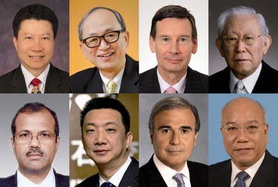 入圍名單由8位具豐富經(jīng)驗(yàn)和領(lǐng)導(dǎo)地位的國(guó)際評(píng)審嚴(yán)謹(jǐn)篩選。（由上至下, 從左至右）泰國(guó)商會(huì)暨泰國(guó)貿(mào)易委員會(huì)秘書(shū)長(zhǎng)Vichai Assarasakorn、世界黃金協(xié)會(huì)遠(yuǎn)東區(qū)董事總經(jīng)理鄭良豪、國(guó)際鉑金協(xié)會(huì)首席執(zhí)行官高偉政(James Courage)、東京鉆石交易所(Tokyo Diamond Exchange)名譽(yù)主席加藤英高、荷蘭銀行(ABN AMRO Group)國(guó)際鉆石及珠寶部亞洲區(qū)主管Biju Patnaik、上海鉆石交易所總裁林強(qiáng)、美國(guó)珠寶商協(xié)會(huì)（Jewelers of America）執(zhí)行長(zhǎng)倫奇（Matthew Runci）、國(guó)際有色寶石協(xié)會(huì)主席袁健榮