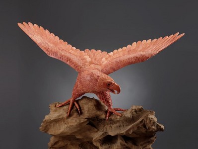 綺麗珊瑚 - 《鵬程萬里》稀世珍貴、展現(xiàn)完美工藝來自深海的紅珊瑚作品