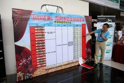 2小時的購車活動共售出車輛37臺，累計售車款項達540萬元